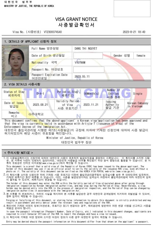 Tự hào 3 bạn học viên Thanh Giang thành công đỗ visa Hàn Quốc