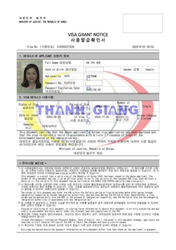 Tự hào 3 bạn học viên Thanh Giang thành công đỗ visa Hàn Quốc