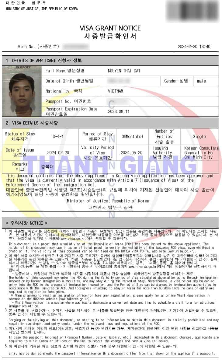 Hòa mình vào niềm vui của các học sinh Thanh Giang đậu visa Hàn Quốc