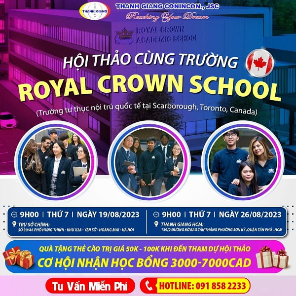 Hội thảo du học Canada tại Thanh Giang với Royal Crown School