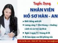 [Thanh Giang Tuyển Dụng] Nhân Viên Hồ Sơ Hàn - Anh