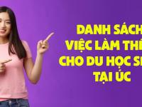 Danh sách việc làm thêm cho du học sinh tại Úc