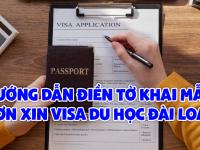 Hướng dẫn điền tờ khai mẫu đơn xin visa du học Đài Loan