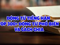 Động từ tiếng Hàn - TOP 300+ động từ  phổ biến và cách chia 