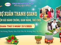 Gói bánh chưng – Hội chợ xuân Thanh Giang 2025
