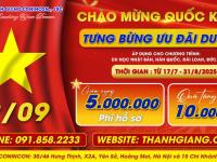 Ưu đãi vàng mừng 80 năm Quốc Khánh - Giảm 5 triệu phí hồ sơ Du học tại Thanh Giang