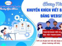 CHƯƠNG TRÌNH KHUYẾN KHÍCH BÀI VIẾT ĐĂNG WEB