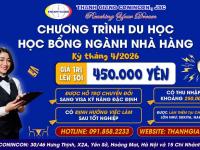 Học bổng ngành Nhà hàng – Chọn đúng lối đi, đổi cả tương lai tại Nhật Bản