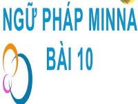 Minna No Nihongo bài 10