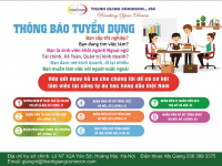 Tin tuyển dụng nhân sự công ty du học Thanh Giang 2019
