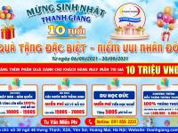 “Quà tặng tưng bừng – Đón mừng sinh nhật 10 tuổi” – Du học Thanh Giang