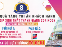 THƯ NGỎ - TRI ÂN HỌC SINH VÀ PHỤ HUYNH THANH GIANG CONINCON NHÂN DỊP 8 NĂM THÀNH LẬP CÔNG TY 