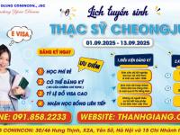 Du học Thạc sĩ Cheongju kỳ 03/2026 – Cơ hội du học Hàn Quốc không cần TOPIK, visa code tỉ lệ đỗ cao