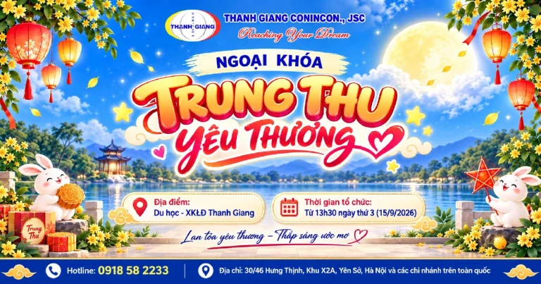Ngoại khóa Thanh Giang Tháng 9/2026 – Trung thu yêu thương, tự tay làm quà, gửi trao niềm vui  
