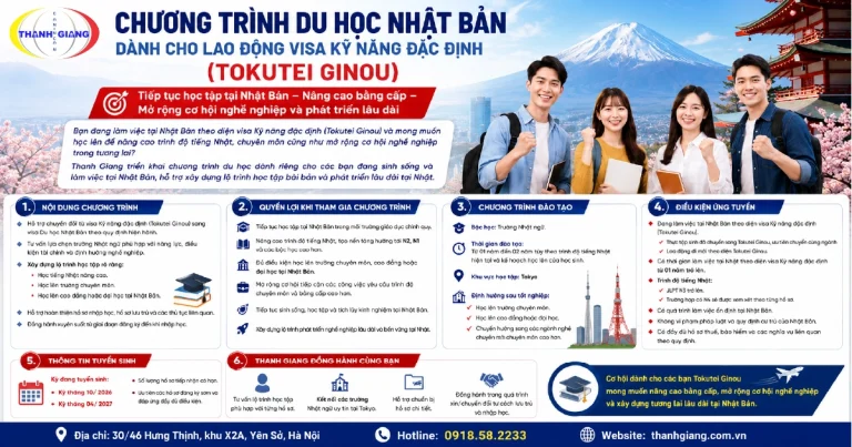 Du học Nhật Bản dành cho lao động Tokutei Ginou – Cơ hội nâng cao bằng cấp và phát triển sự nghiệp lâu dài tại Nhật