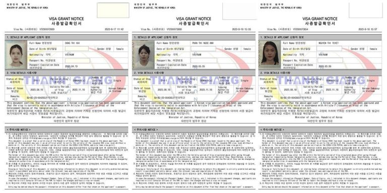 Tưng bừng đón mừng 3 tấm VISA du học Hàn Quốc cập bến gia đình Thanh Giang!