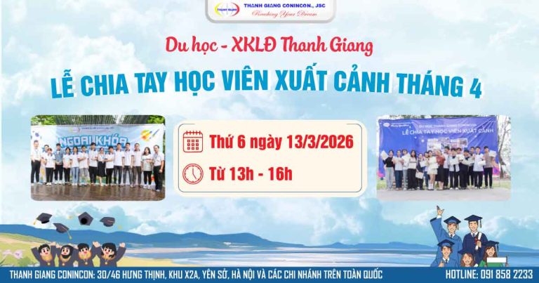 Thông báo Chương trình Ngoại khóa chia tay học viên xuất cảnh tháng 4/2026