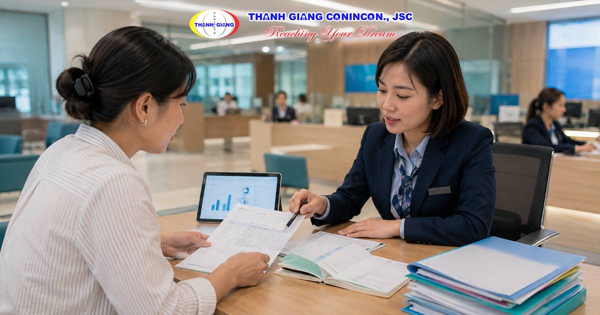 Phụ huynh kiểm tra sổ tiết kiệm, sao kê ngân hàng và giấy tờ chứng minh tài chính du học Nhật.