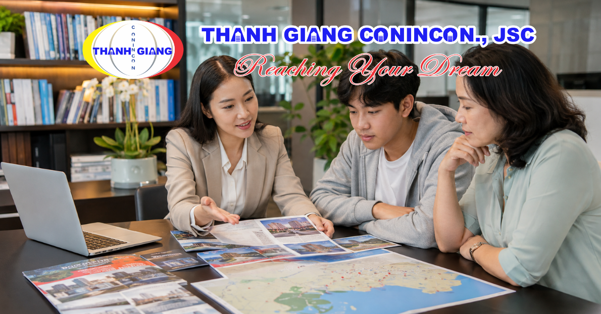 Chuyên viên tư vấn cùng học sinh và phụ huynh lựa chọn trường, chuyên ngành du học Trung Quốc