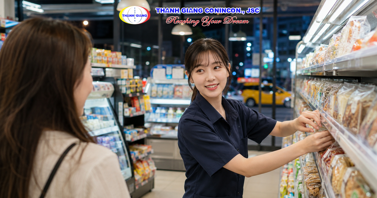 Du học sinh Việt Nam làm thêm tại cửa hàng tiện lợi ở Đài Loan