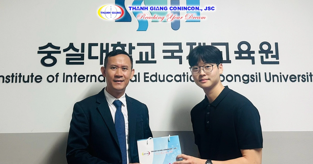 Đại diện Thanh Giang tại Viện Giáo dục Quốc tế, Đại học Soongsil, Hàn Quốc