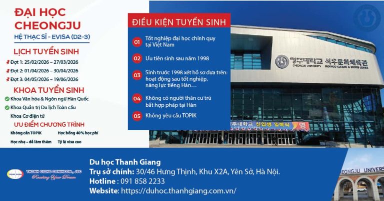 Du học Hàn Quốc Visa Đại đô thị – Xu hướng lựa chọn năm 2026