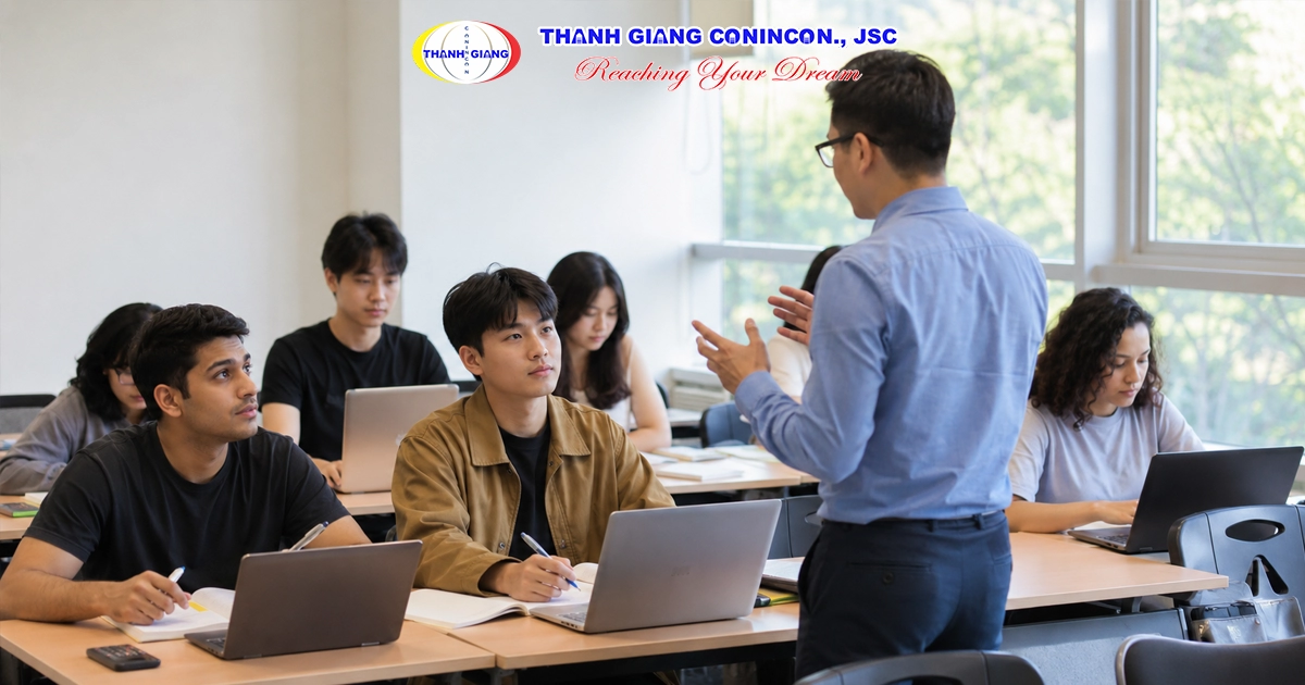 Ảnh minh họa sinh viên quốc tế học chuyên ngành trực tiếp tại Hàn Quốc.