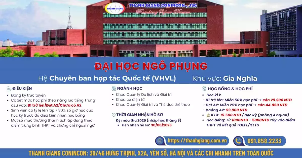 Du học hệ VHVL tại Đại học Ngô Phụng
