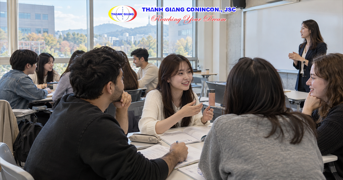 Du học sinh hệ tiếng D4-1 ôn luyện tiếng Hàn để đạt TOPIK