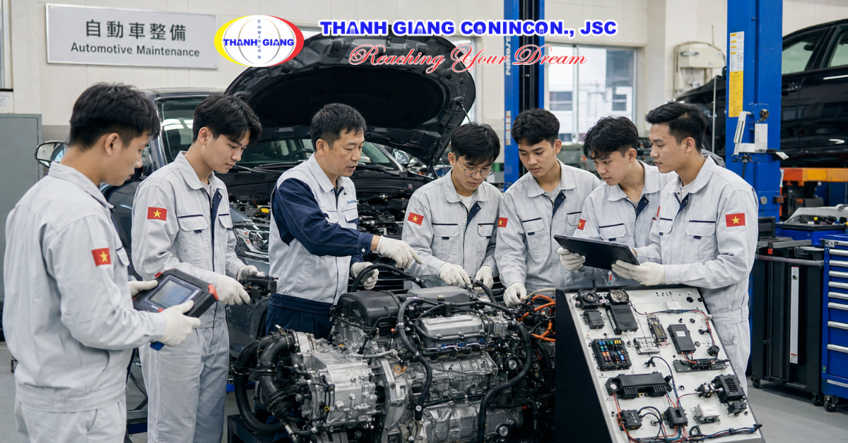 Du học sinh học Senmon ngành kỹ thuật và bảo dưỡng ô tô tại Nhật Bản