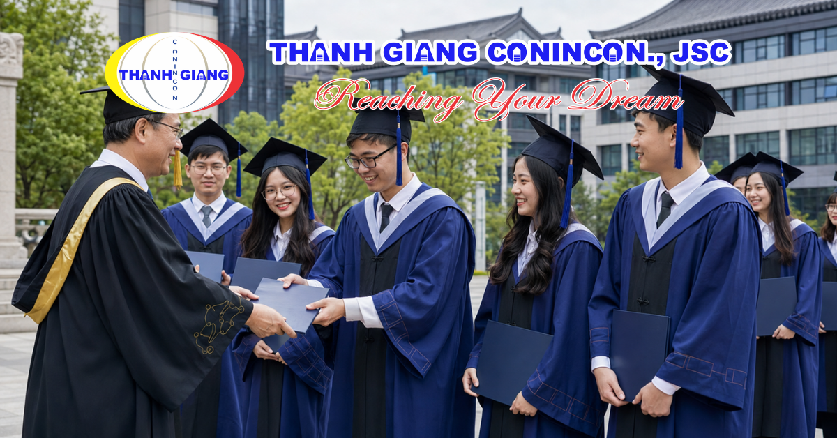 Du học sinh nhận bằng sau khi hoàn thành chương trình Thạc sĩ tại Trung Quốc