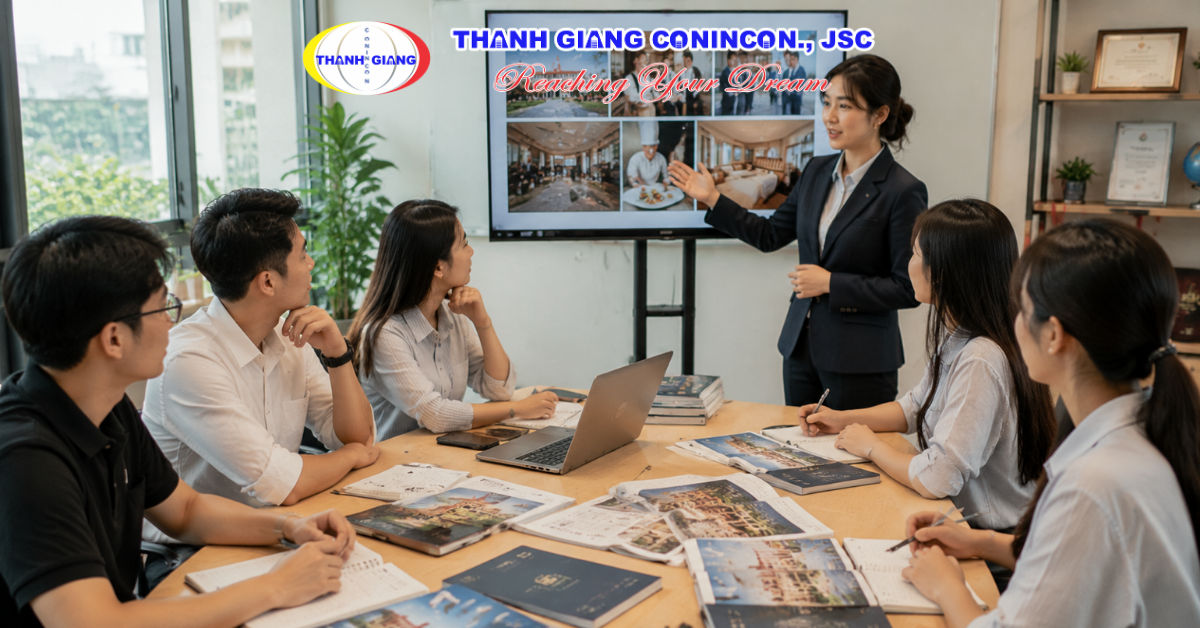 Du học sinh tham gia buổi tư vấn để tìm hiểu ngành Quản trị khách sạn ở Đài Loan