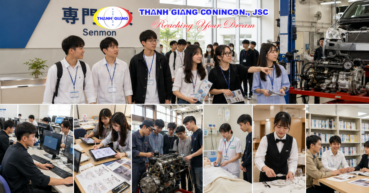 Du học sinh tìm hiểu trường Senmon và chương trình đào tạo nghề tại Nhật Bản