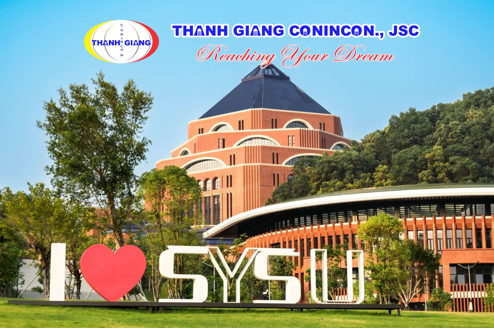 Góc checkin quen thuộc của sinh viên tại Đại học Trung Sơn