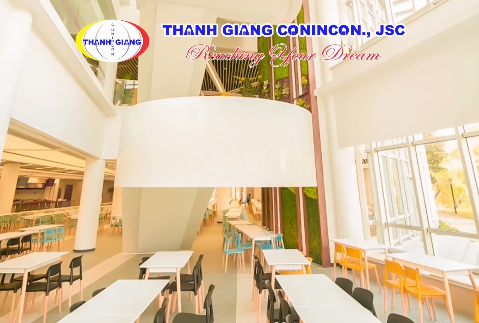 Góc nhà ăn mang phong cách hiện đại tại Đại học Sư phạm Hoa Đông