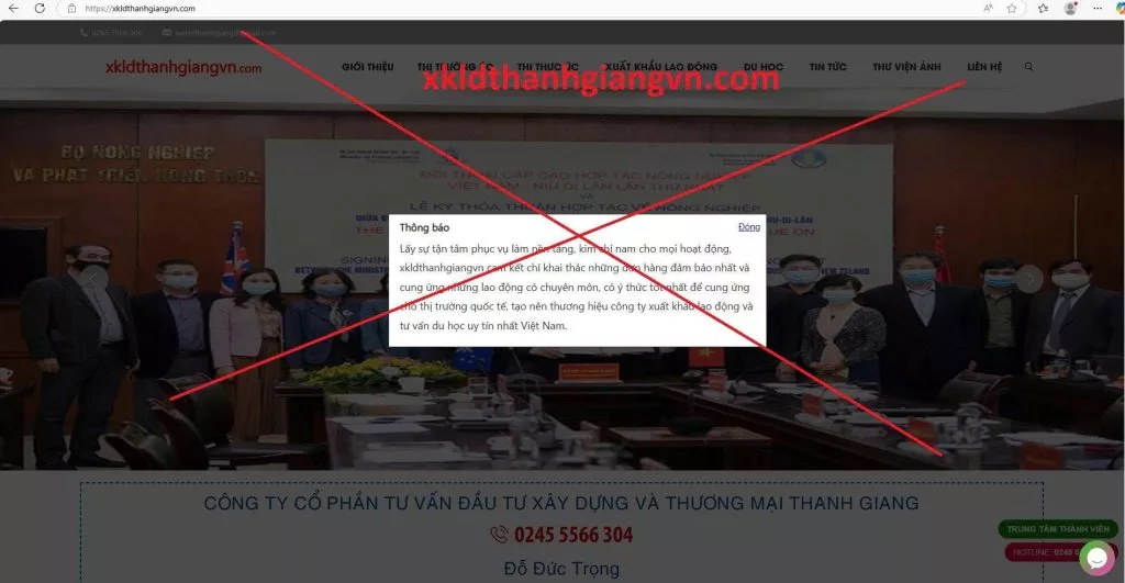 Địa chỉ Website giả mạo