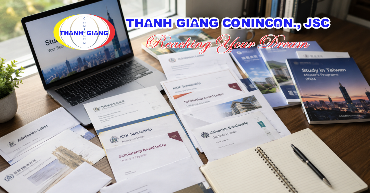 Hồ sơ và thư học bổng Thạc sĩ Đài Loan từ các trường đại học
