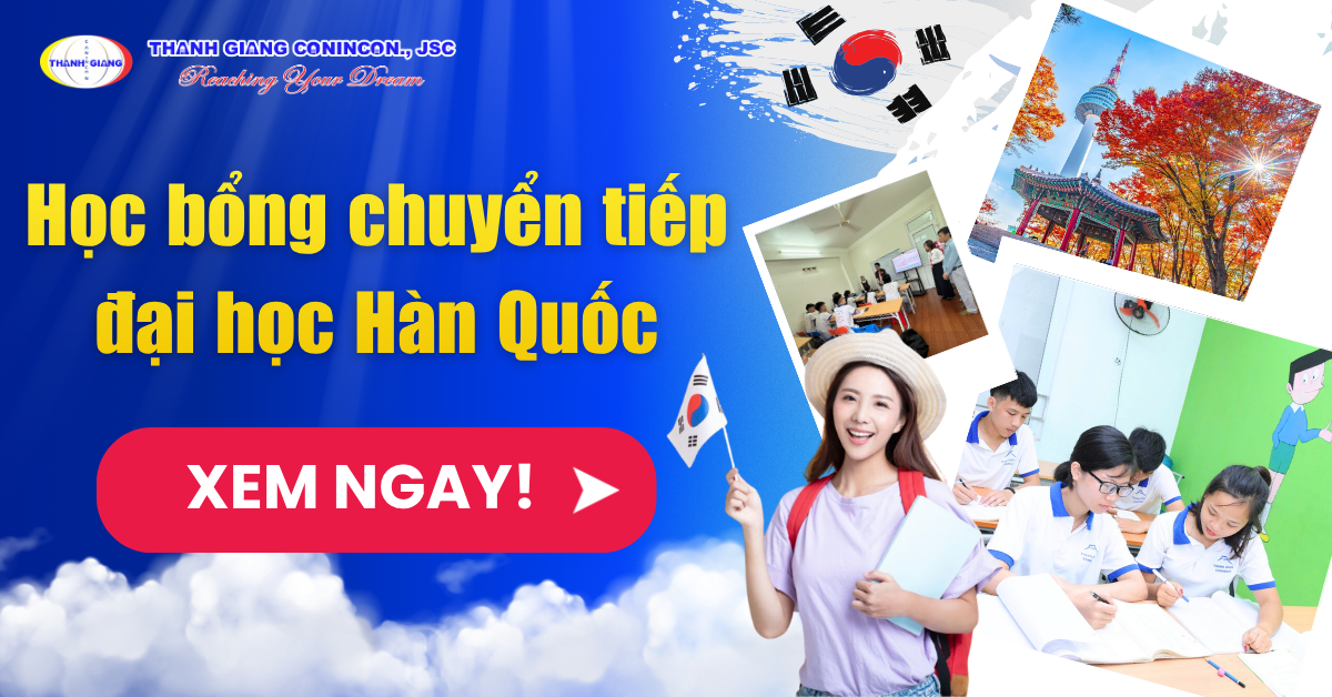Học bổng chuyển tiếp đại học Hàn Quốc 