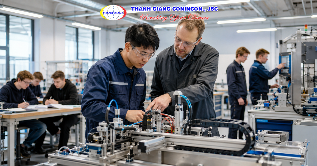 Du học sinh Việt Nam tham gia chương trình đào tạo nghề kết hợp học tập và thực hành tại Đức
