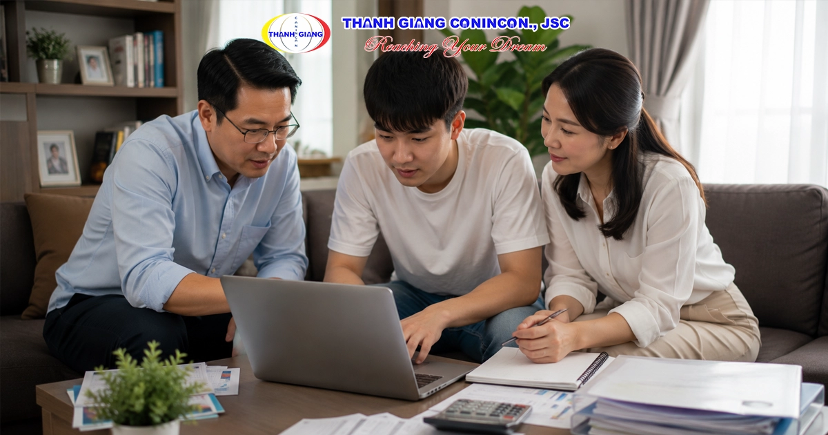 Gia đình chuẩn bị tài chính và tìm hiểu học bổng du học Nhật Bản