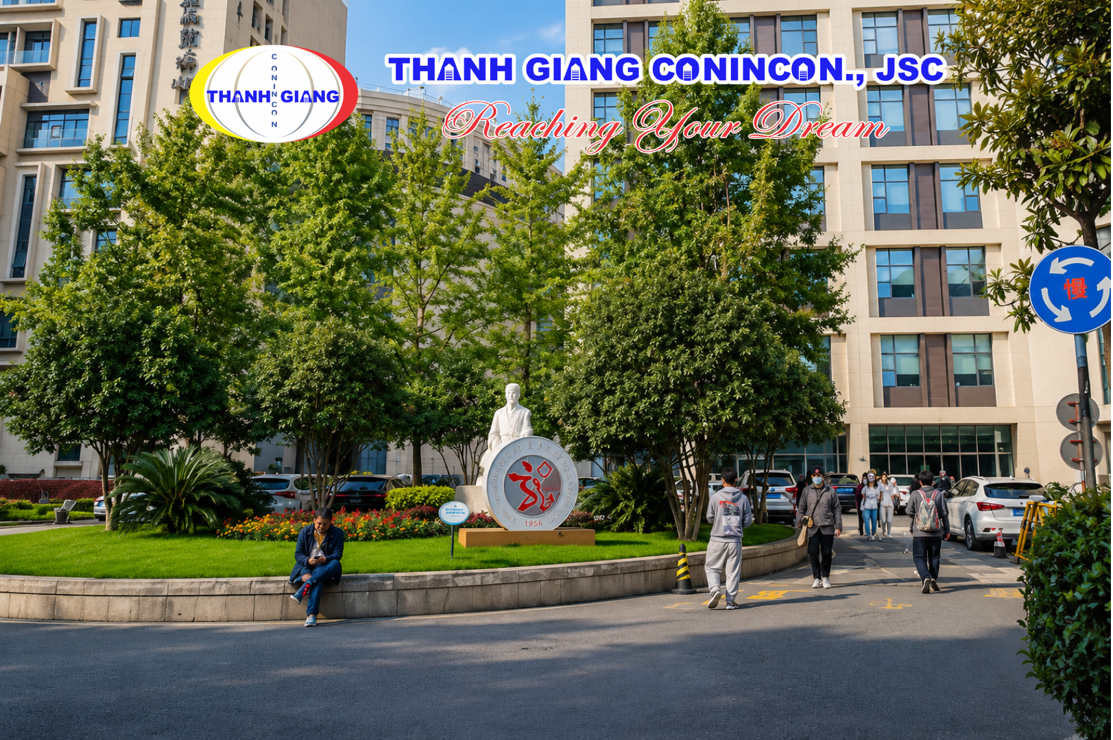 Không gian xanh học tập tại Đại học Trung y Dược Thượng Hải