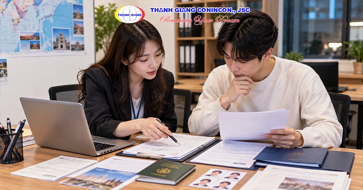 Kiểm tra giấy tờ và hồ sơ xin visa D2-3 Hàn Quốc trước khi nộp.