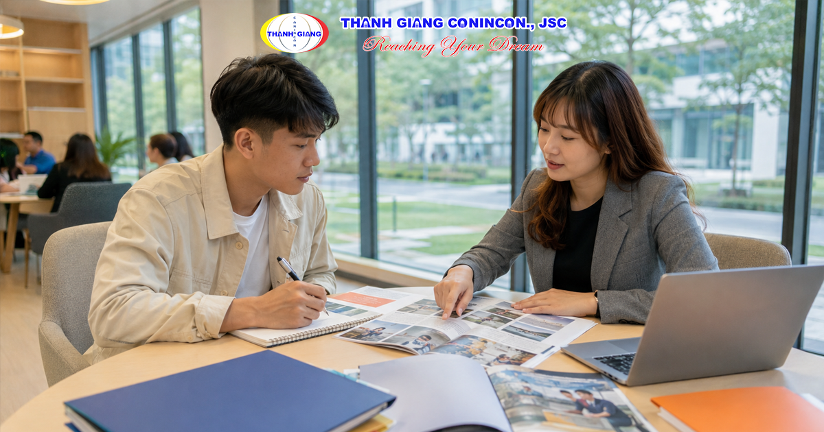 Học sinh tìm hiểu và lựa chọn ngành học vừa học vừa làm phù hợp tại Đài Loan.