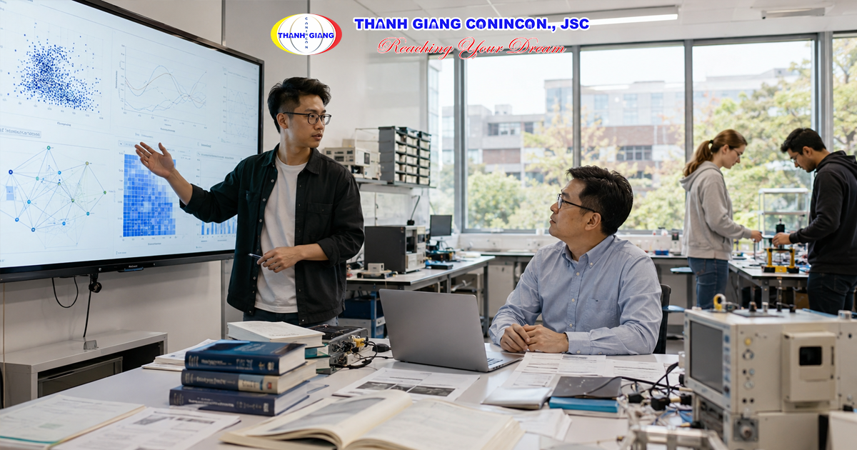 Du học sinh Việt Nam thực hiện nghiên cứu và luận văn Thạc sĩ tại trường Đại học Đài Loan.
