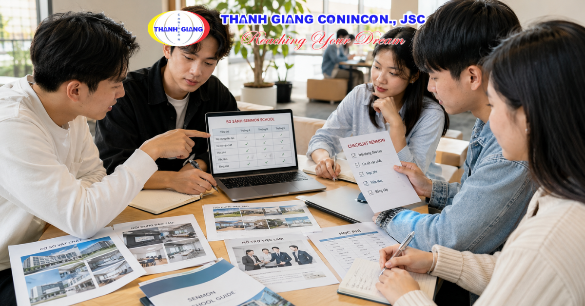 Nhóm du học sinh tìm hiểu những lưu ý khi chọn ngành và trường Senmon tại Nhật Bản