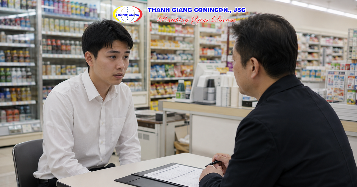 Du học sinh Việt Nam gặp khó khăn khi phỏng vấn việc làm thêm tại Nhật Bản vì tiếng Nhật chưa tốt.