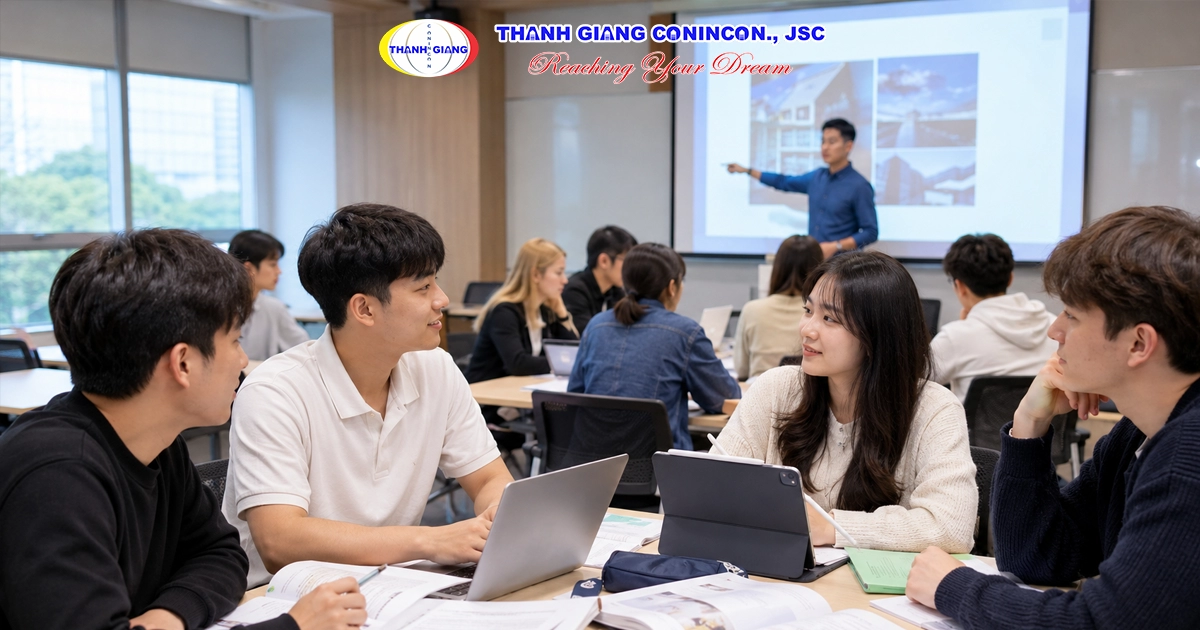 Sinh viên quốc tế có TOPIK theo học chương trình chuyên ngành D2 tại trường đại học Hàn Quốc.