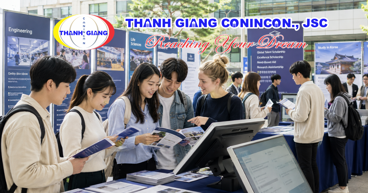 Sinh viên tìm hiểu ngành học và chương trình học bổng tại Hàn Quốc