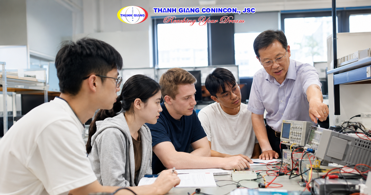 Sinh viên quốc tế học lý thuyết kết hợp thực hành trong chương trình vừa học vừa làm tại Đài Loan.