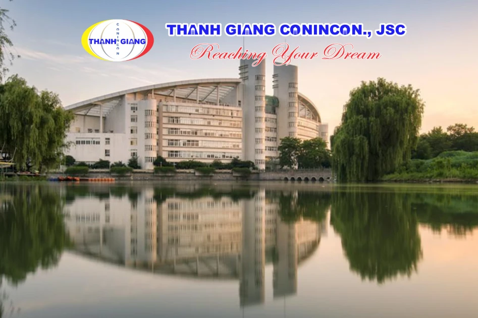 Công trình kiến trúc bên hồ tại Đại học Chiết Giang
